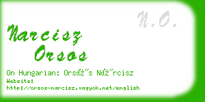 narcisz orsos business card